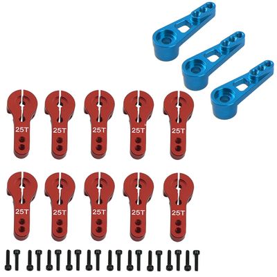 25T Aluminum Servo Horns Arms M3 Threads Metal Steering Arm & 25T Servo Horn Steering Arm
