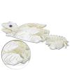 3D Printed Feathered Wyvern Dragon-13.5 inch, 3D Printed Dragon Animals Pack3D Printed Flying DragonArticulated Dragon,Fidget Dragon,Desktop OrnamentDesktop Pet Toys 3D Printed Stuff(Silk White) view 1