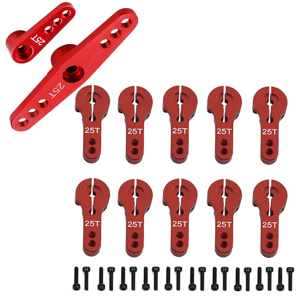 25T Aluminum Servo Horns Arms M3 Threads Metal Steering Arm & 25T Metal Servo Horn M3 Threads Steering Servo Arm Server Rocker