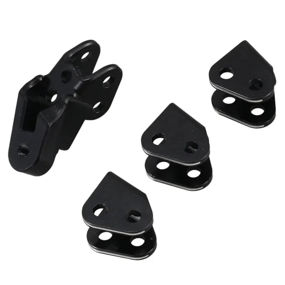 DAIHAOUU RER11414-Aluminum Lower Link Mount Set for Axle for Redcat Gen8 for Scout II RER11337 1/10 RC Crawler(Black)