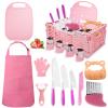 Montessori Toys for 3 4 5 6 7 8 9 10 Year Old Girls Boys Birthday Gifts,Kids Kitchen Knife Set for Real Cooking & Apron and Glove,Toddler Knife Set, Learning Toys view 1