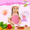 Montessori Toys for 3 4 5 6 7 8 9 10 Year Old Girls Boys Birthday Gifts,Kids Kitchen Knife Set for Real Cooking & Apron and Glove,Toddler Knife Set, Learning Toys view 4