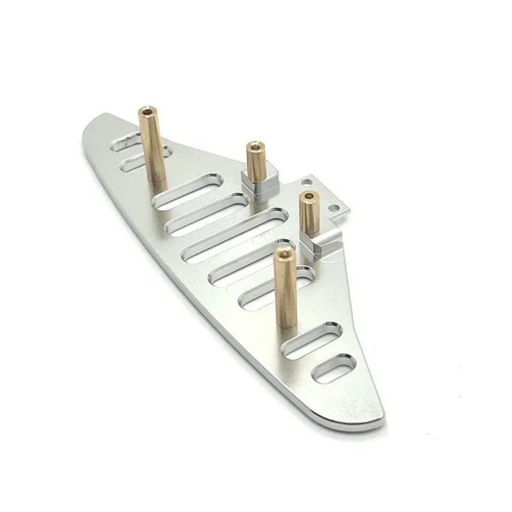 DAIHAOUU for MJX 1/14 14301 14302 14303 RC Car Upgrade Parts Front Bumper Bar Kit(Silver)