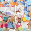 118Pcs Blue Birthday Decorations, 3th Blue Birthday Party Supplies Balloons Garland,Dog Paw Balloons Garland Kit Party Decorations view 2