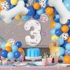 118Pcs Blue Birthday Decorations, 3th Blue Birthday Party Supplies Balloons Garland,Dog Paw Balloons Garland Kit Party Decorations view 3