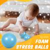 12 Pcs Light Blue Foam Stress Ball Squeeze Stress Relief Balls for Kids and Adults Hand Exercise Sensory Relief Toys for Anxiety ADHD Autism Light Blue view 3