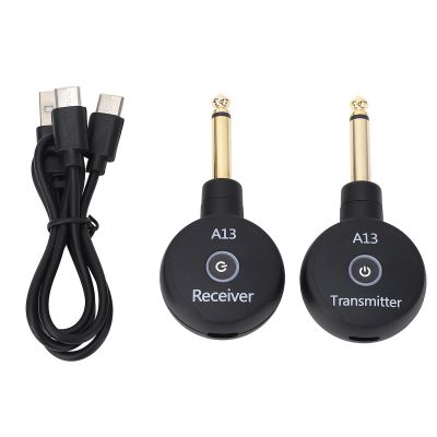 2.4GHz Cordless Receiver Transmitter for Electric Guitar Bass Violin Keyboard, 100 Feet Transfer Distance, Less 4ms Latency, Supports 4 Devices Simutaneous