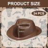 Xtinmee 24 Pieces Cowboy Hats Bulk Kid Plastic Cowboy Hats Party Pack Western Cowboy Hat Costume Accessories for Western Party Supplies view 2