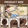 Xtinmee 24 Pieces Cowboy Hats Bulk Kid Plastic Cowboy Hats Party Pack Western Cowboy Hat Costume Accessories for Western Party Supplies view 3