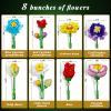 AobiKSEY Floral Bouquet Building Set with Elegant Display Stand  Creative Artificial Flowers Kit for Home Decor, Bithday Day Perfect for Ages 6+, a Thoughtful Present for Loved Ones! view 2