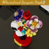 AobiKSEY Floral Bouquet Building Set with Elegant Display Stand  Creative Artificial Flowers Kit for Home Decor, Bithday Day Perfect for Ages 6+, a Thoughtful Present for Loved Ones! view 3