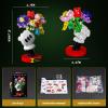 AobiKSEY Floral Bouquet Building Set with Elegant Display Stand  Creative Artificial Flowers Kit for Home Decor, Bithday Day Perfect for Ages 6+, a Thoughtful Present for Loved Ones! view 4