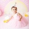 2nd Birthday Hat For Baby Girls, Pink Two Year Old Crown, Glitter Hat With Pink Topper, Decoration For Girls, Second Cake Smash Props view 3
