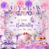 23pcs Butterfly Baby Shower Decorations for Girl Purple Baby Shower Butterfly Banner Backdrop Table Centerpieces Hanging Swirls Pompoms A Little Butterfly Is On The Way Butterfly Party Supplies view 2