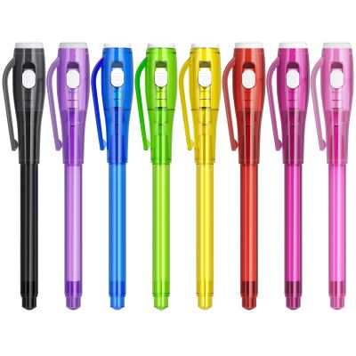 JIMMIDDA Invisible Ink Pen Spy Game for Kids, Party Favors Toys for Girls Boys, Magic Markers for Boys Girls Fun Outdoor Toys, Birthday for 6-13 Year Old Girls Boys (8PCS)
