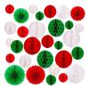 30 Packs Hanging Honeycomb Round Paper Fans Party Decorations Paper Fans For Birthday Graduation Baby view 1