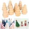 Glomora 20 Items Unfinished Wooden Christmas Tree, Crafts Unfinished Wood Kits, Children Graffiti DIY Painted Decoration, for Art Painting Craft Projects view 3