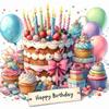 1000pcs Happy Birthday Cake Puzzles for Adults, Jigsaw Puzzle Challenging Educational Fun Family Activities Games Toys Gifts for Home Decor view 1