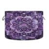 GOODOLD Purple Mandala Extra Large Storage Basket Decorative Laundry Basket with Handles, Rope Basket for Clothes, Blanket, Towel, 20 x 14 Inch view 1