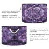 GOODOLD Purple Mandala Extra Large Storage Basket Decorative Laundry Basket with Handles, Rope Basket for Clothes, Blanket, Towel, 20 x 14 Inch view 3