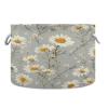 GOODOLD White Daises Grey Extra Large Storage Basket Decorative Laundry Basket with Handles, Rope Basket for Clothes, Blanket, Towel, 20 x 14 Inch view 1