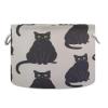 GOODOLD Black Cat Extra Large Storage Basket Decorative Laundry Basket with Handles, Rope Basket for Clothes, Blanket, Towel, 20 x 14 Inch view 1