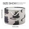 GOODOLD Black Cat Extra Large Storage Basket Decorative Laundry Basket with Handles, Rope Basket for Clothes, Blanket, Towel, 20 x 14 Inch view 2
