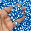 10mm Gradient Blue Polymer Clay Heart Sprinkles, Valentines Fake Sprinkle for Nail Art Slime Decoden Funfetti Jimmies - Non Edible (Blue, 15 gram Bag) view 1