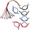 6Pack 7.87" 14AWG 3.5mm Gold Bullet Connector 3.5 Banana Plug Extension Cable Male Female Wire & RC Power Distribution XT60 to 4Pairs 3.5mm Banana Bullet Parallel Charger JST Cable Multi Rotor Extensi view 1