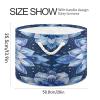 GOODOLD Blue Mandala Pattern Extra Large Storage Basket Decorative Laundry Basket with Handles, Rope Basket for Clothes, Blanket, Towel, 20 x 14 Inch view 2