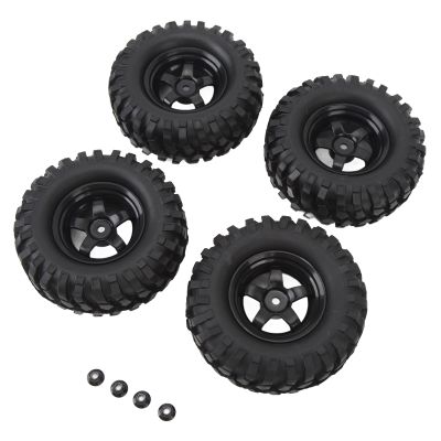 1.9in RC Crawler Wheel Rims Tires Set, Rubber, Plastic, with Enhanced Performance for Rough Terrains Fits Axial, HSP