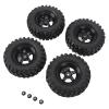 1.9in RC Crawler Wheel Rims Tires Set, Rubber, Plastic, with Enhanced Performance for Rough Terrains Fits Axial, HSP view 1