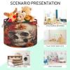 GOODOLD Skull with Flower Extra Large Storage Basket Decorative Laundry Basket with Handles, Rope Basket for Clothes, Blanket, Towel, 20 x 14 Inch view 4