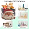GOODOLD Cute Santa Claus Extra Large Storage Basket Decorative Laundry Basket with Handles, Rope Basket for Clothes, Blanket, Towel, 20 x 14 Inch view 4