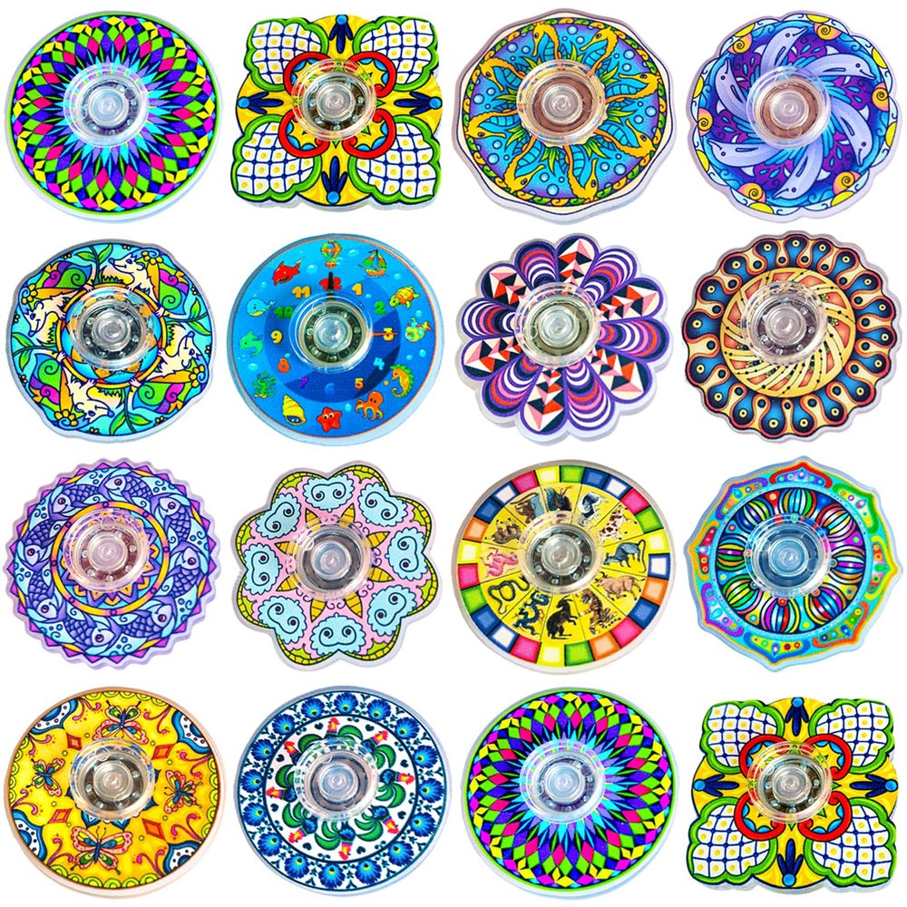 28 Pack Fidget Spinner Toys Mini, Party Favors Easter Basket Goodie Bag Stuffers Gifts, Stress Relief Sensory Toys for Kids Teens Adults ADHD Autisms, Treasure Box Toy for Classroom Prizes Supplies