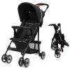 GLACER Lightweight Baby Stroller, One-Hand Folding Travel Stroller w/Adjustable Canopy & Backrest, Portable Compact Infant Stroller with 5-Point Harness, Food Tray & Large Storage Basket (Black) view 1