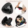 GLACER Lightweight Baby Stroller, One-Hand Folding Travel Stroller w/Adjustable Canopy & Backrest, Portable Compact Infant Stroller with 5-Point Harness, Food Tray & Large Storage Basket (Black) view 3