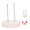 24 Pieces Crochet Baby Stand 12 Single Needle 12 Twin Needle Wooden Knitted Baby Display Holder view 4