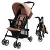 GLACER Lightweight Baby Stroller, One-Hand Folding Travel Stroller w/Adjustable Canopy & Backrest, Portable Compact Infant Stroller with 5-Point Harness, Food Tray & Large Storage Basket (Coffee) view 1