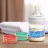 Custom Baby Bottle Labels, Personalized Baby Pacifier Silicone Cup Bands, Dishwasher Safe Reusable, Daycare Engraved Name Tags, Personalized Bottle Label Bands view 2