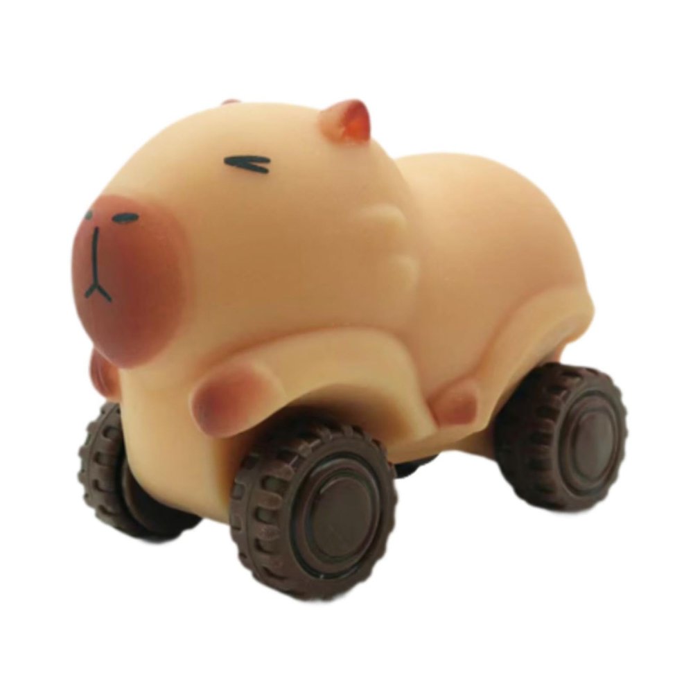 Amagogo Capybara Pull Toy Capybara Sand Slider Toy Creative Wheeled Cart Pull with Fun and Features Suitable for Children's Lear, Brown