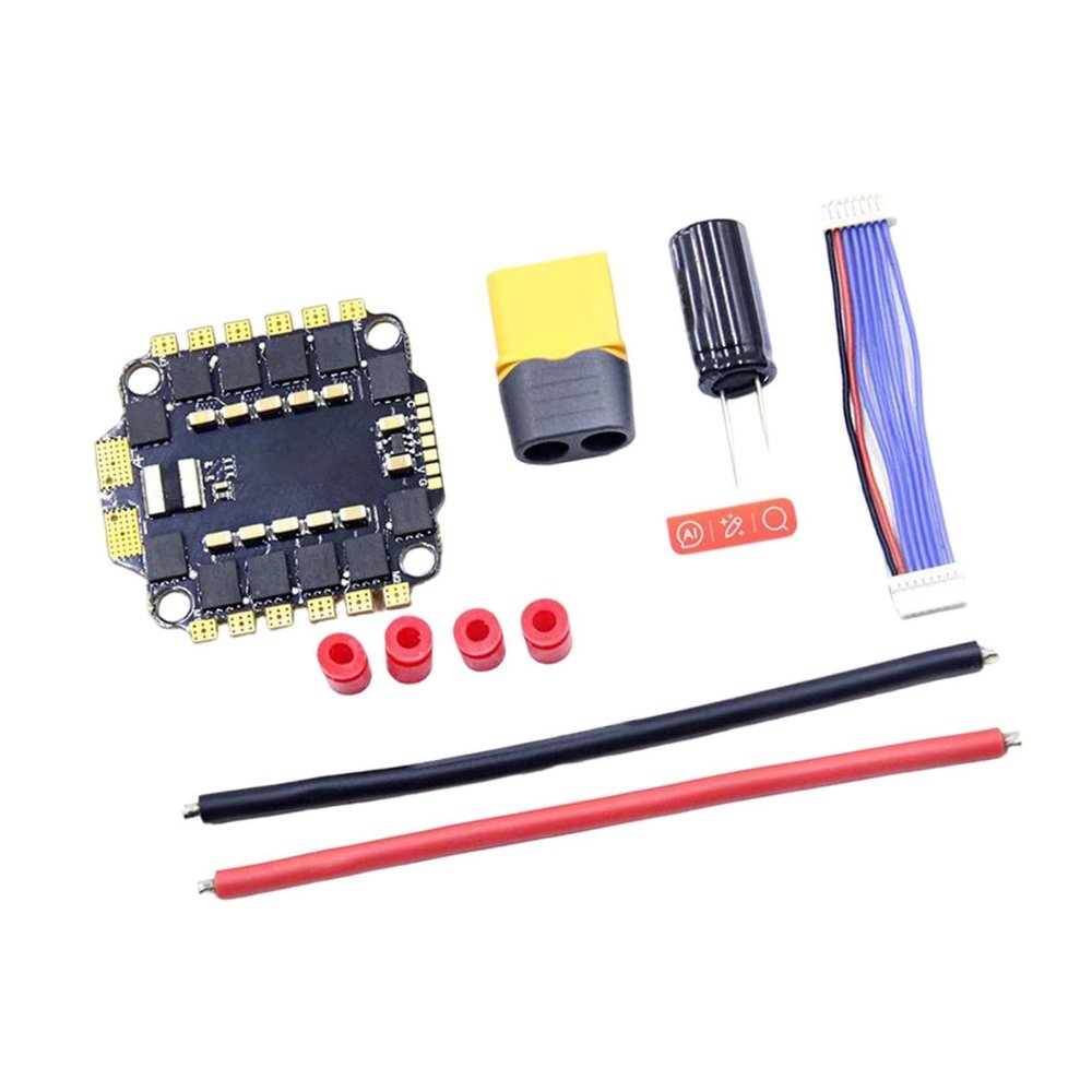 Colaxi Four in a ESC,FC Stack 45A 60A Quadcopter ESC,Brushless ESC,4 in1 Brushless ESC for Fixed Wing, Drone, 60A