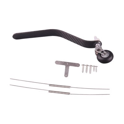 Colaxi Carbon Fiber Landing Gear Tail Wheel Assembly with Screws 1.25inch Wheel Parts Kits for Adults for RC Airplane Model Aircraft, 85CC to100CC