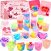 Valentine's Day Gifts for Kids-24 Sets of Slime and 9 Valentine Card, Class Valentine Gifts, Kids Valentines Gifts for School, Slime Party Favors with Gift Cards, Valentine Gifts for Kids view 1