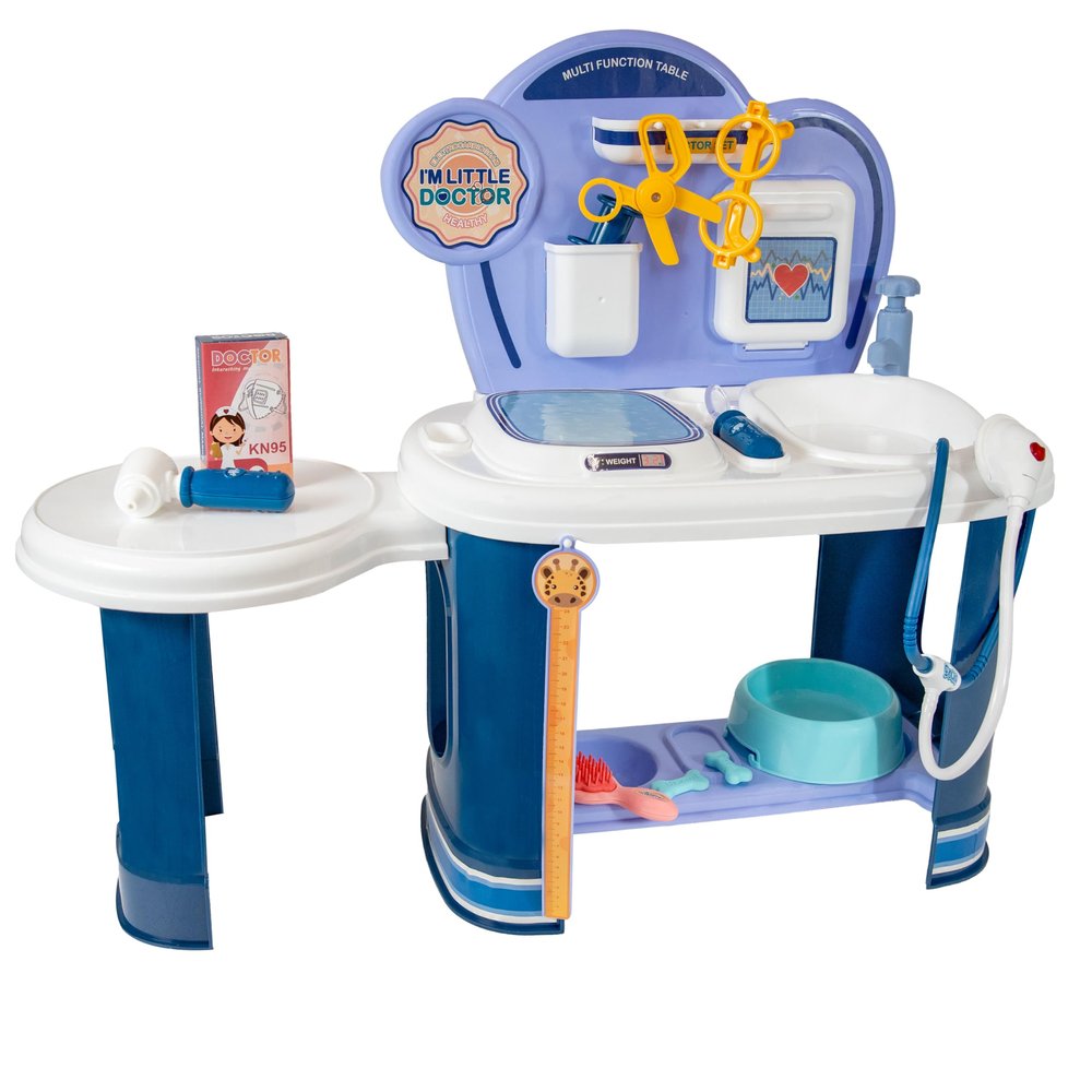 Sunnydaze Little Doctor Kit for Kids - Vet Station Toy and 12-Piece Accessory Pack - Veterinarian Playset for Kids Ages 3+