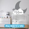 Personalized Name Moon & Cloud Wall Decal - Custom Baby Nursery Sticker - Peel and Stick Mural for Girls & Boys Room - Removable Vinyl Art Decor - Mural Decal for Nursery Decor (Wide 15"x12" Height) view 2