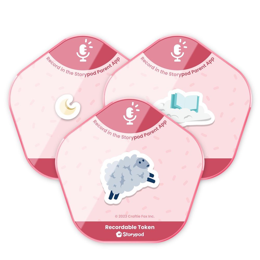 Storypod | Recordable Token 3 Pack | Recordable Token for The Storypod Screen Free Audio Learning System for Preschoolers | SEL Audio Learning & Interactive Fun