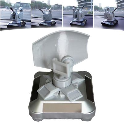 3D-Printed Solar-Powered Military Model Rotating Ornament, Battleship Weapon Models Solar Car Dashboard Decorations, Navy Veteran Gifts Cool Car Gadgets (1pcs E)