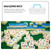 Abaodam Large Mahjong Carrying Case with Handle Mahjong Tiles Storage Box Traditional Mahjong Treasure Box Chinese Mahjong Storage Case Mahjong Container view 4