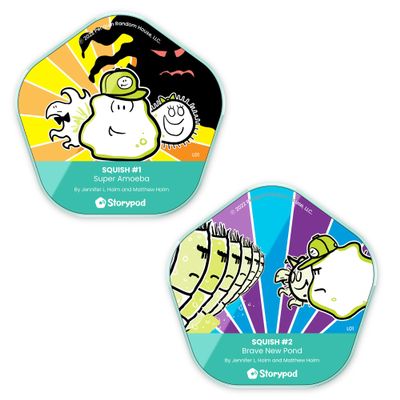 Storypod | Squishs Micro-World Adventures 1 & 2 Bundle | Audio Content for The Storypod Screen Free Audio Learning System for Preschoolers | SEL Audio Learning & Interactive Fun